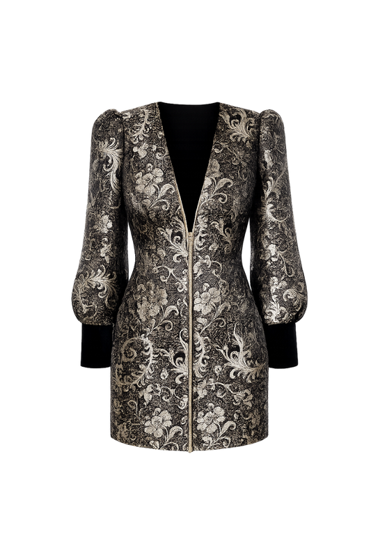 Belladonna Brocade Mini Dress