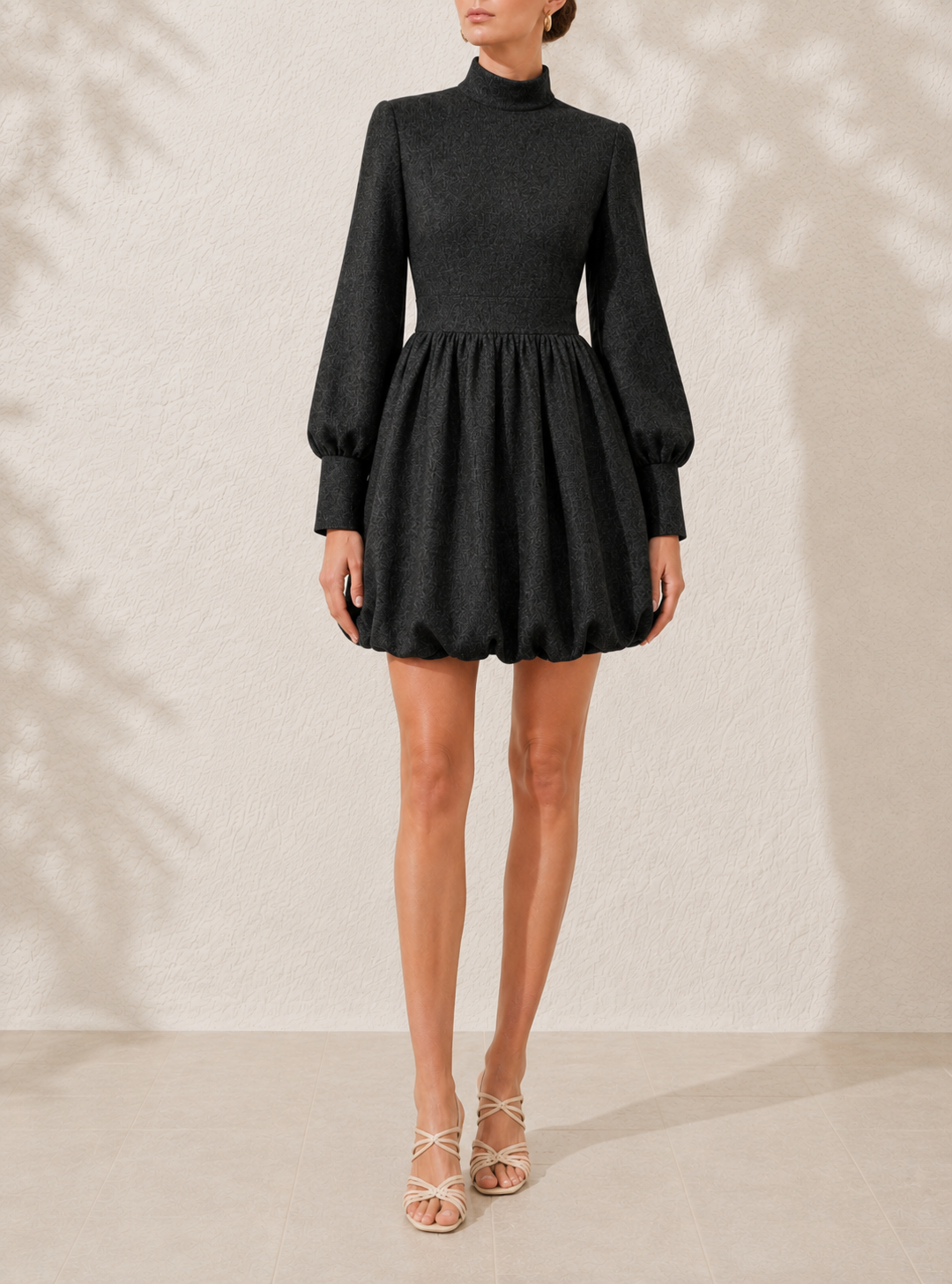 Palazzo Sculpted Mini Dress